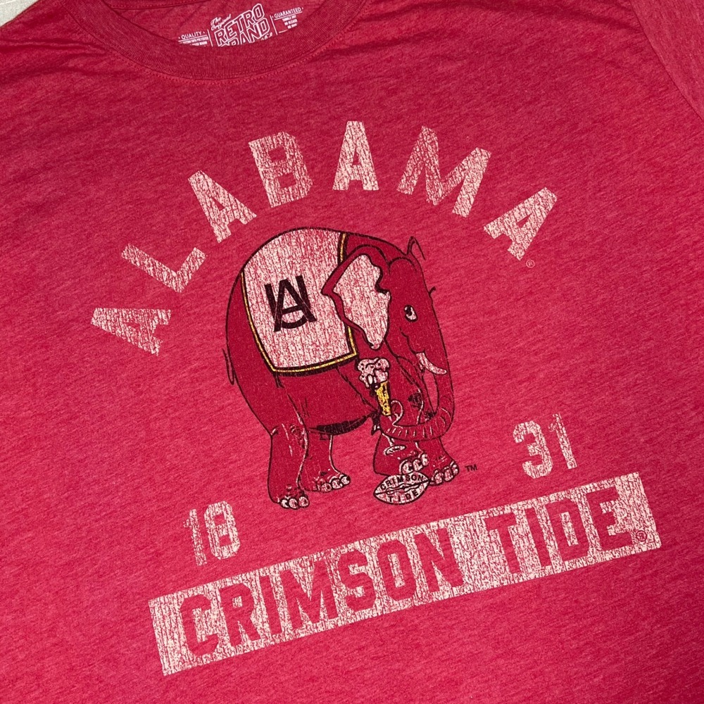 NWT Retro Brand Alabama Crimson Tide T-Shirt Mens 3X-Large Elephant Graphic